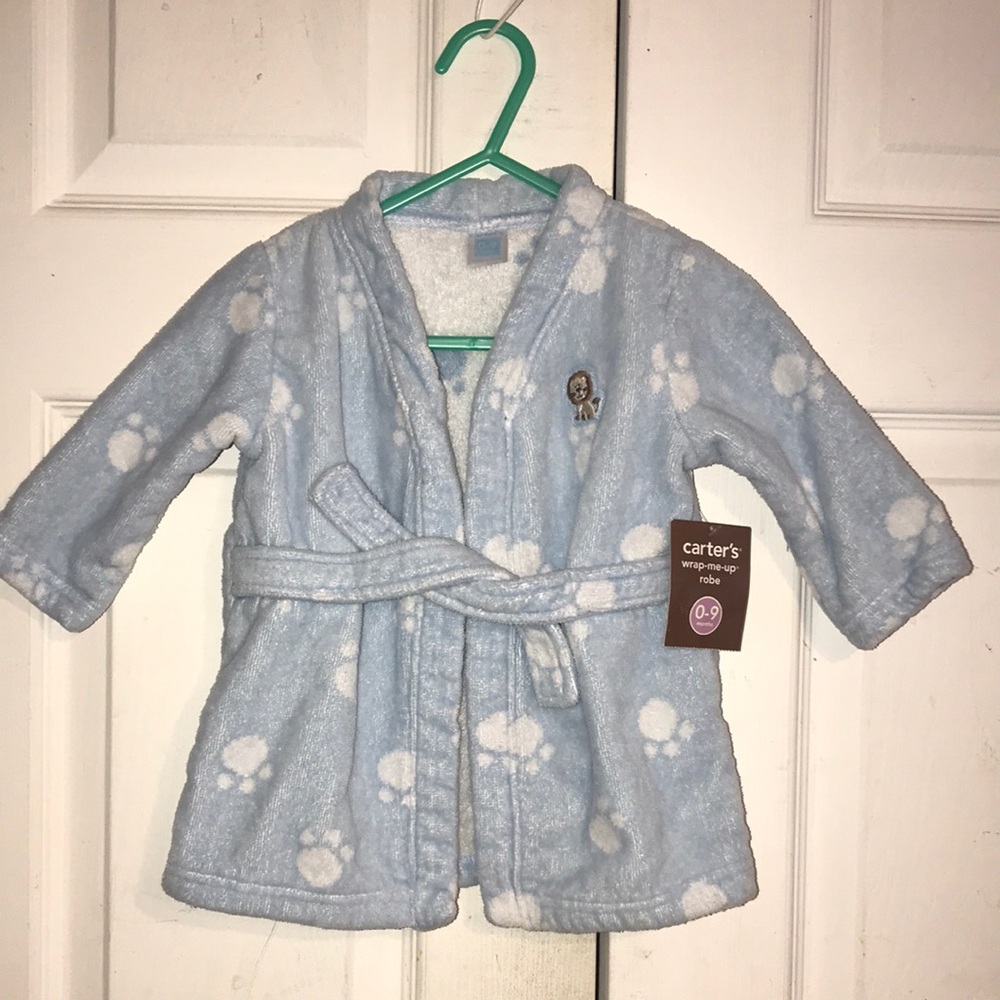 NWT Boy’s Carter's Paw Print Terry Robe